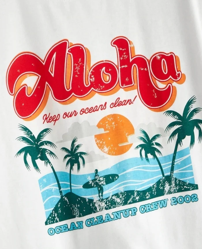 HAHAYULE-JBH, 1 шт., Пляжная футболка на каникулах, женская футболка Aloha Keep Our Pean Clean, винтажная модная Эстетическая графическая футболка