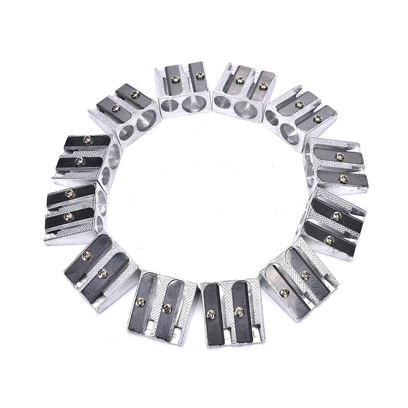 

3PCS pencil sharpener excellent students metal pencil sharpener Two Hole For Home Schools Offices Children