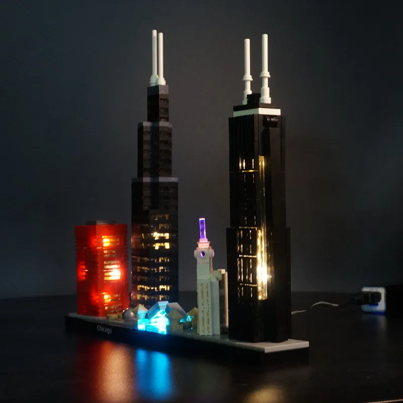 

LED Light Kit (only light included ) for 21033 Architecture Chicago Willis Tower blocks model (only light included)