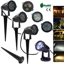 12 Вт IP65 Светодиодный прожектор светильник потолочные светильник со стержнем для приготовления пищи на воздухе Пейзаж сада Путь AC85-265V ландшафтный светильник Инж