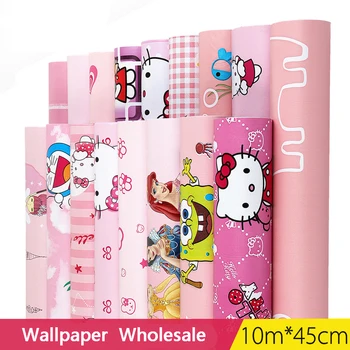 

Self adhesive Wallpaper for walls in rolls cartoon Waterproof Wall Stickers Home Decor Films Living Room Kitchen bedroom decor