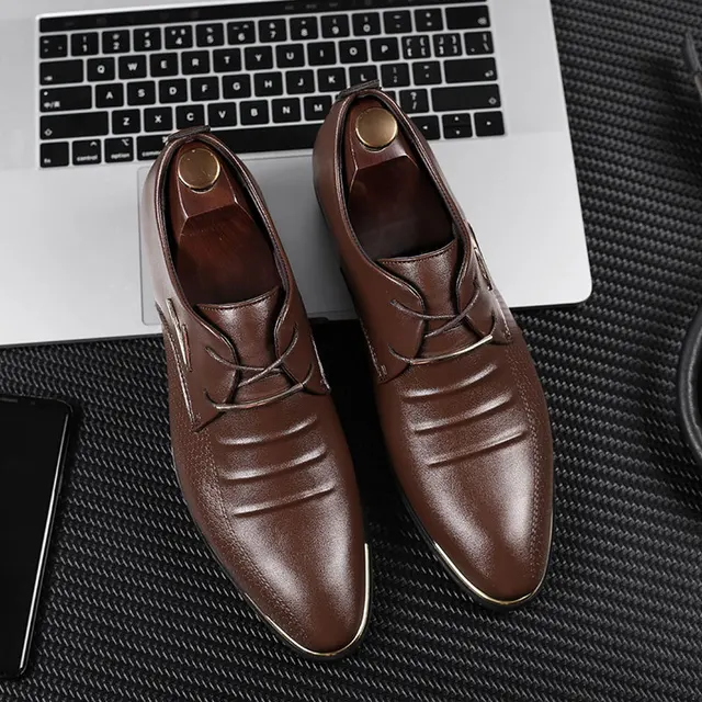 Leather Formal Shoes Men's Apparel Men's Shoes Oxfords color: Black|Brown