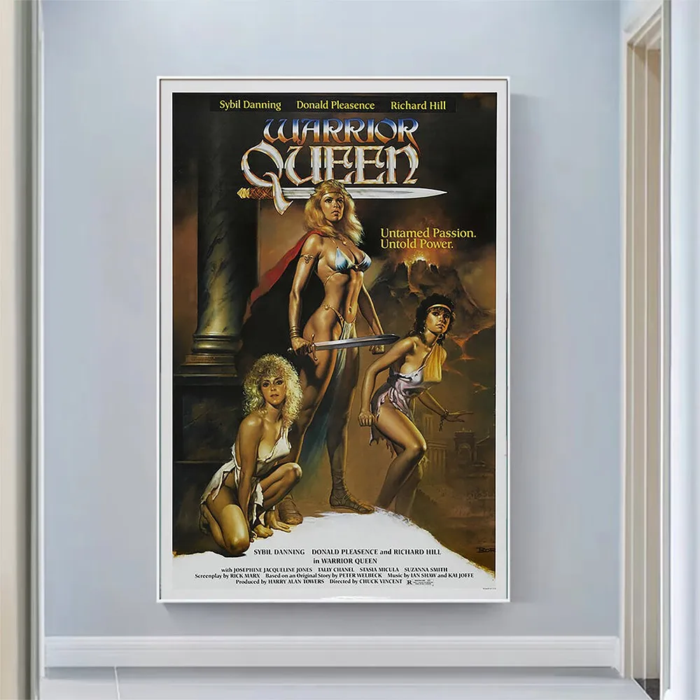 

V2010 Warrior Queen Vintage Classic Movie Wall Silk Cloth HD Poster Art Home Decoration Gift