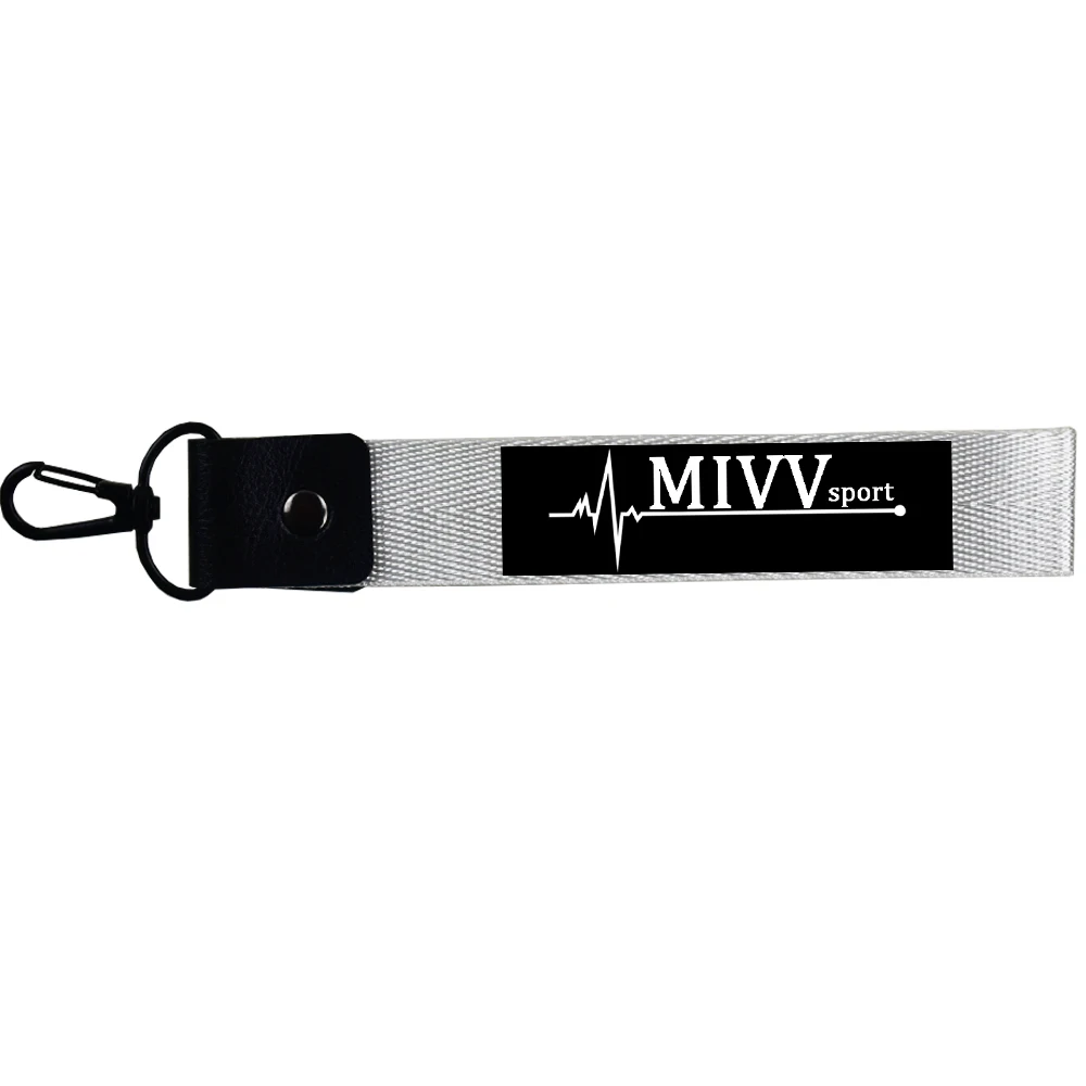 Мотоциклетный брелок для MIVV, с вышивкой, настоящие мужчины, как кривые, брелок для ключей, автомобильные брелки, OEM Ювелирный брелок, подвеска, наклейка - Название цвета: White