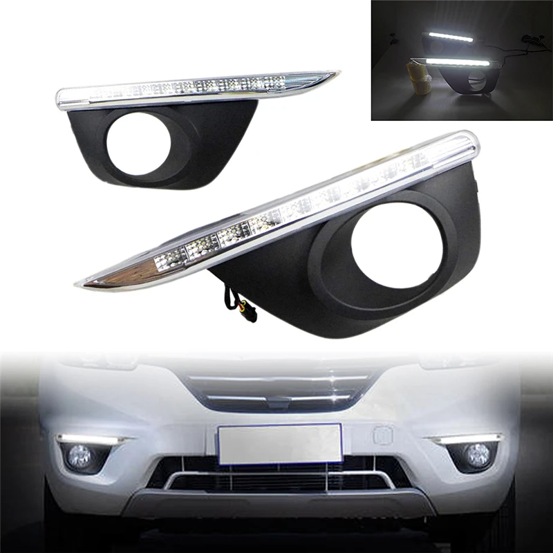 

2 Pcs 12V LED Daytime Running Light Waterproof Fog Lamp Super Bright Decoration Light Fit For Renault Koleos 2011 2012 2013 2014