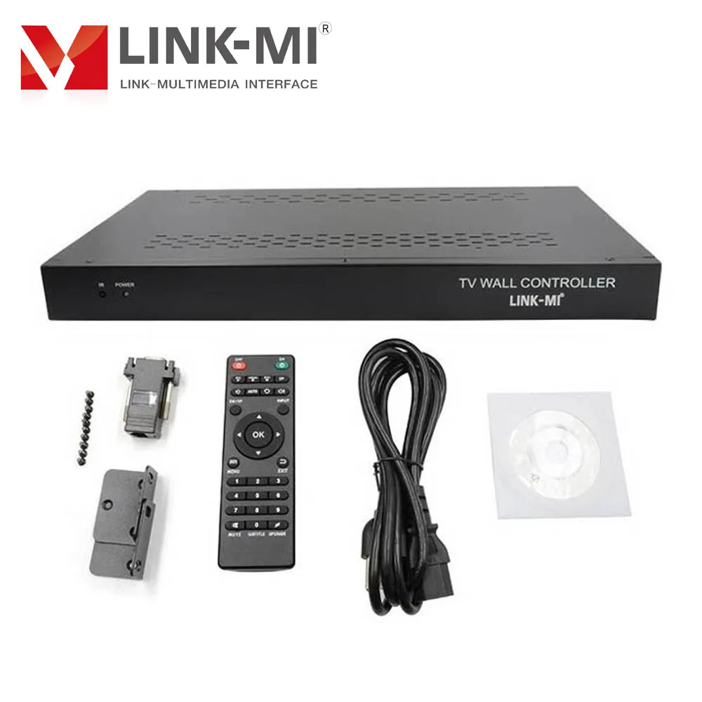 LINK-MI 2x3 3x2 TV 벽 컨트롤러 HDMI + VGA + DVI + USB 입력 줌 커팅 기능 1080P 캐스케이드 플라잉 캡션 비디오 벽