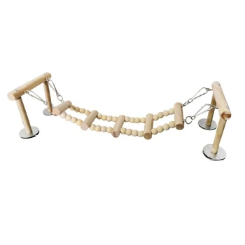 

Bird Perches Stand Toy, Parrot Swing Climbing Ladder Toys,Birdcage Play Playground Stands Wooden Perch for Parakeet