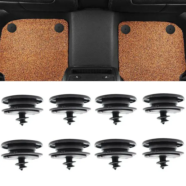 Clips De Fixation Tapis De Sol Voiture,Ispchen 8pcs Clip Tapis De Sol  Voiture Clip Universel