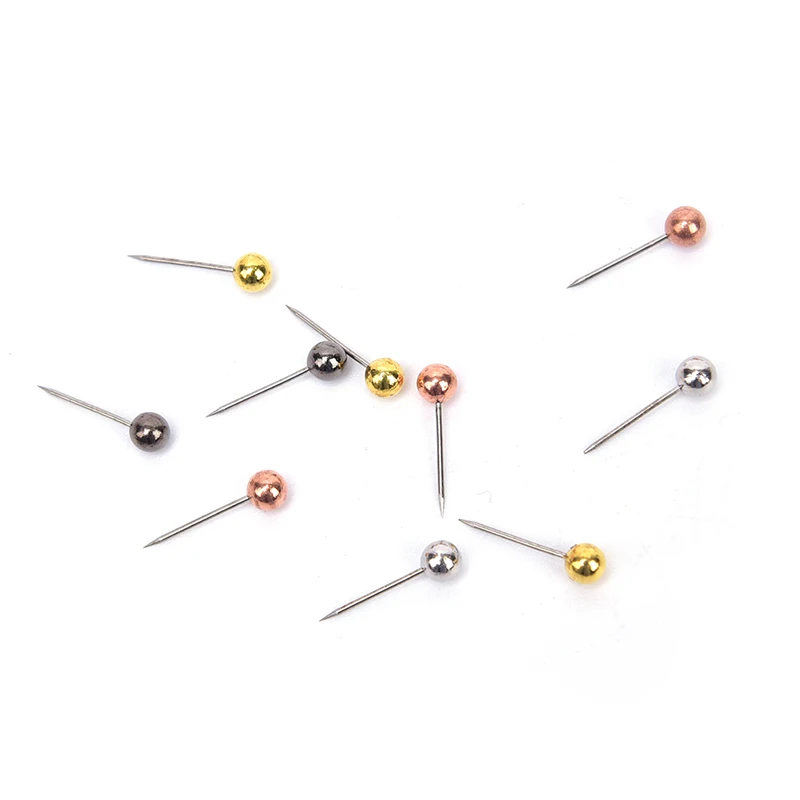 Push Pins Metal Ball Head Thumbtacks Steel Point Bulletin Board Office School Stationery 200pcs/lot