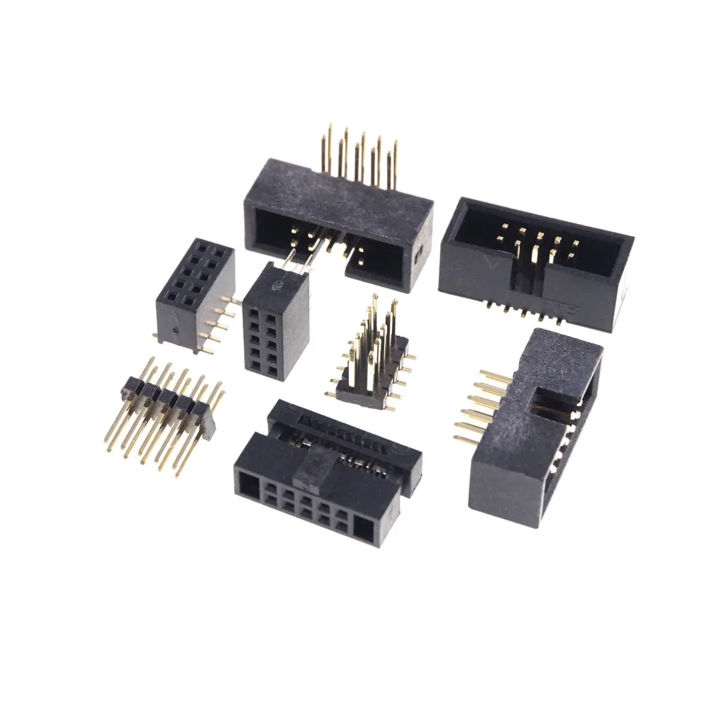 Печатная плата 1 27 SMD с прямоугольным разъемом 2x5 контактов 10 положений