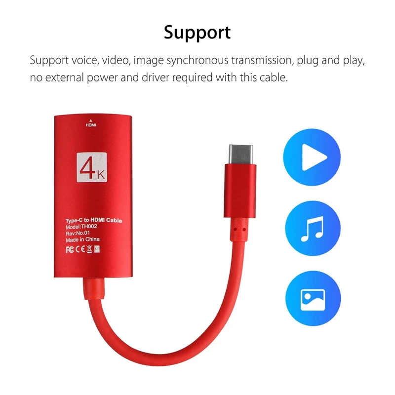 USB C адаптер Type для HDMI HDTV 4K x 2K UHD Samsung Galaxy S9 S8 + Note 8 20 см|Кабели передачи данных| |