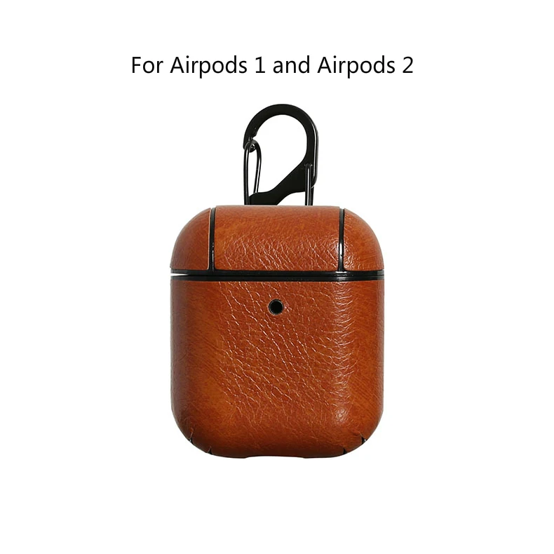 Airpods чехол s для Apple Airpod 1 Airpod 2 кожаный ремешок с кнопками чехол для наушников airpods кожаный чехол Аксессуары