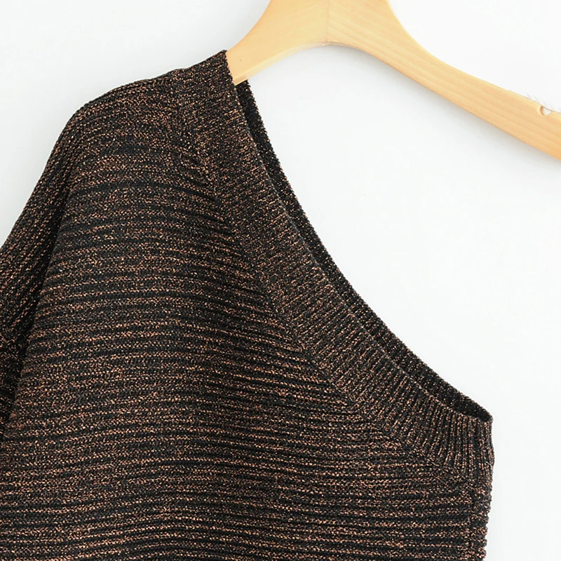 Vee Топ Зима Осень Модный вязаный свитер с открытым плечом с длинным рукавом женский укороченный топ для зимних женщин