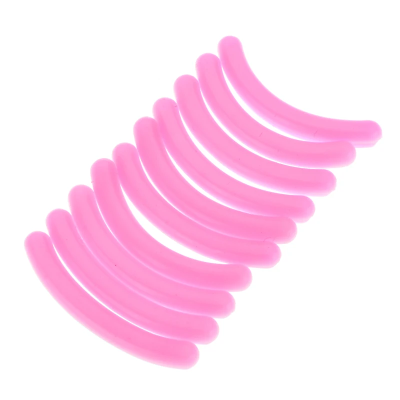 10 шт., сменные накладки для завивки ресниц, силиконовые накладки, инструменты для завивки макияжа - Цвет: Pink