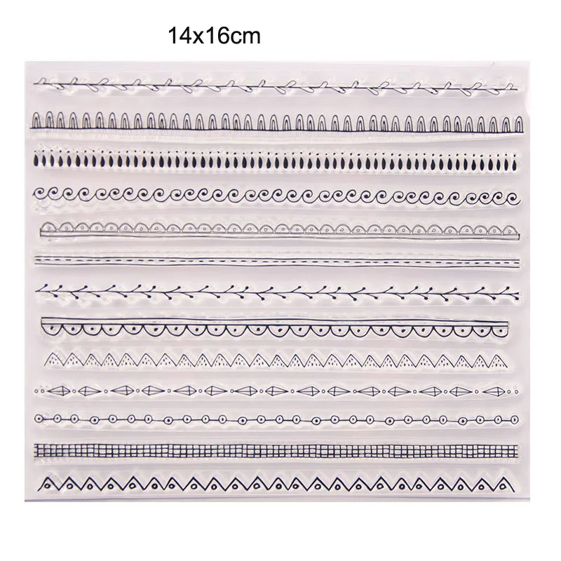 Wave Line Clear Stamps 1