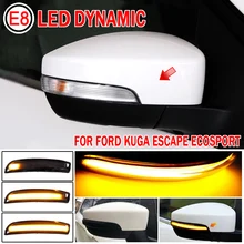 Dành Cho Xe Ford Escape Kuga EcoSport 2013   2018 Phụ Kiện Ô Tô Năng Động Đèn LED Mặt Gương Chiếu Hậu LED Tín Hiệu Đèn Báo