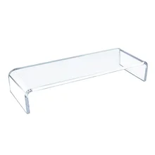 

School Clear Acrylic Monitor Stand Desk Computer Screen Riser Tray Holder
