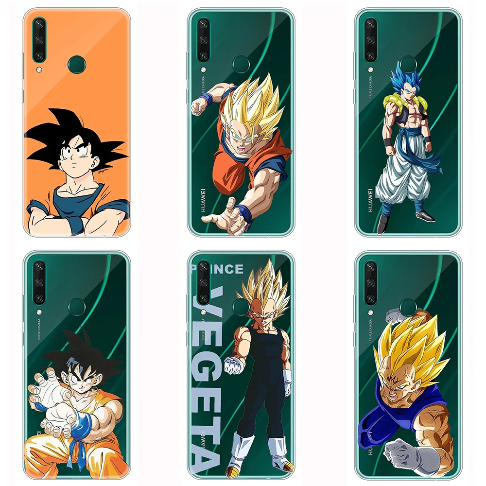 

for Huawei Y6P Case Dragon Ball Transparent Silicon Soft Shell Case Flexible Full Protective Dirt-resistant Shockproof Back Case
