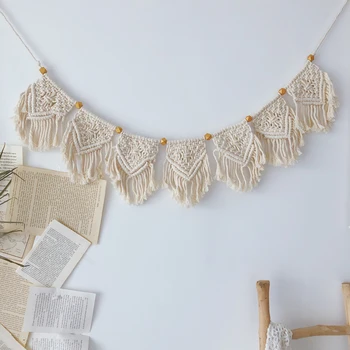 

Bohemian Woven Tapestry Wall Hanging Modern Aesthetic Wall Tapestry Macrame Wedding Backdrop Tapisserie Wall Decoration EB50GT