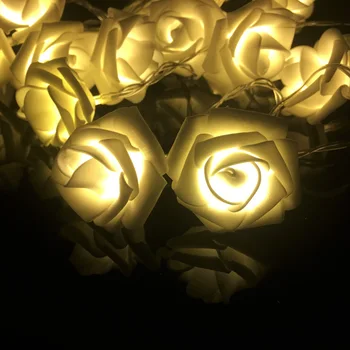 

1m 2m 10 20 led Rose Flower light LED String Lights Battery Operated Christmas Holiday Lights For Valentine Wedding Decoration