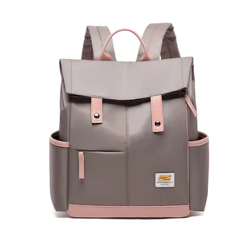 

Travel Backpack Canvas School Bags for Teenage Girls Oxford cloth Large Capacity Waterproof Travel backpack Solid Zipper