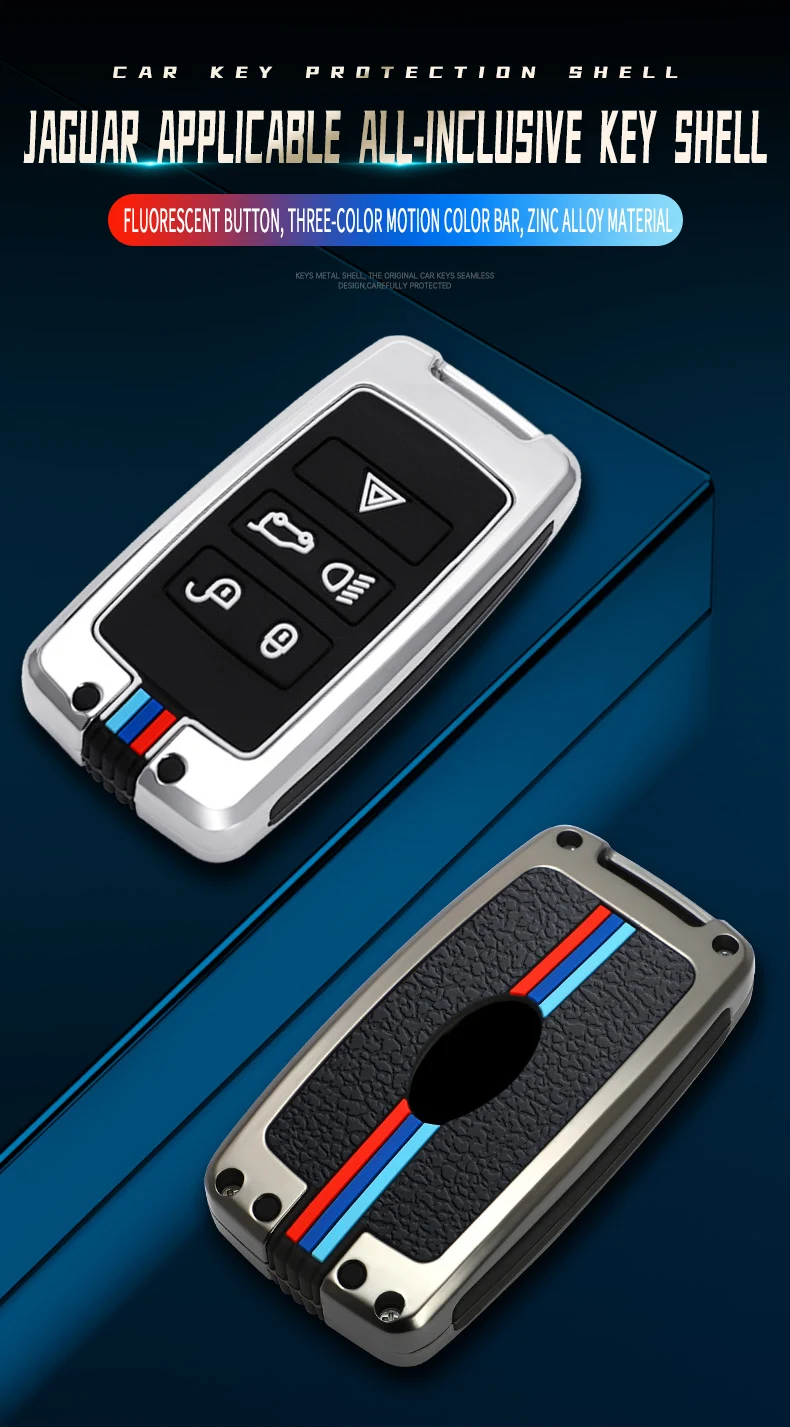 Portachiavi portachiavi in lega di zinco di alta qualità per Land Rover Range Rover Discovery 5 Sport 2018 2019 per Jaguar XEL E-PACE 2019 - Hd98175890c644b25a62ec2ac8e113bc2d