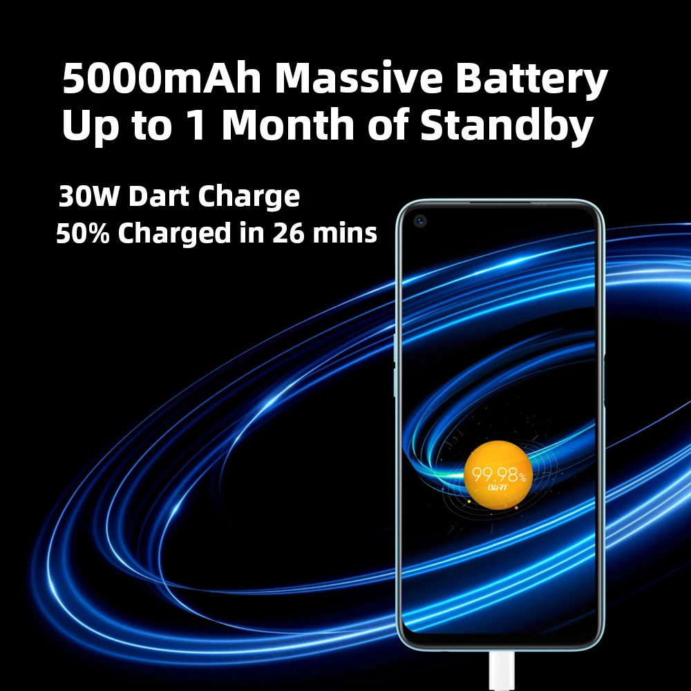 Realme 7 глобальная версия мобильный телефон 30 Вт Быстрая зарядка смартфон 8 ГБ ОЗУ 128