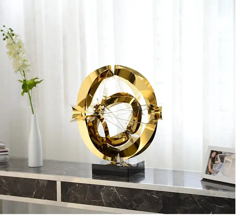 Modern Luxury Stainless Steel Floor Sculpture 2 Modern Luxury Stainless Steel Floor Sculpture 2