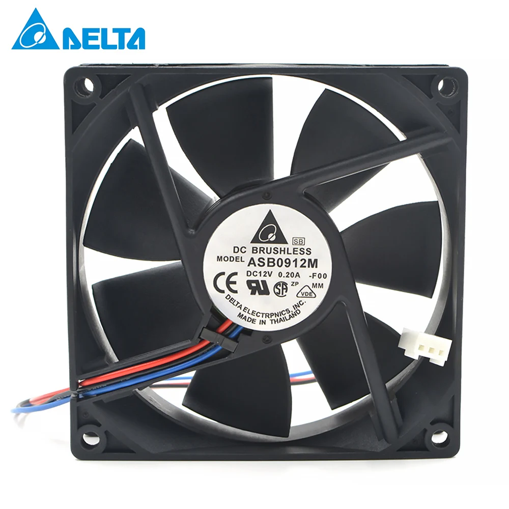 

for delta ASB0912M 9025 12V 0.20A ultra quiet chassis power supply cooling fan