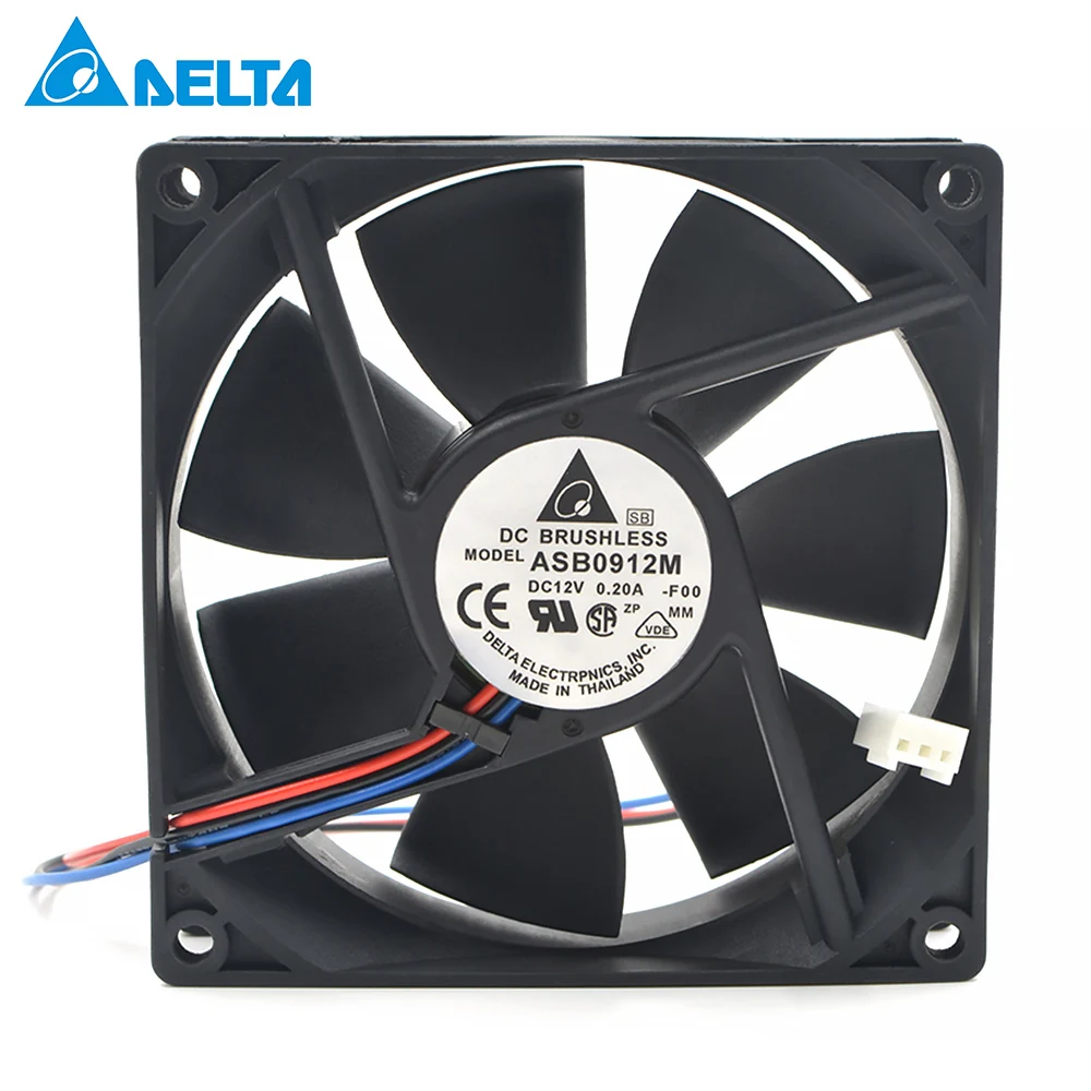 for delta ASB0912M 9025 12V 0.20A ultra quiet chassis power supply cooling fan