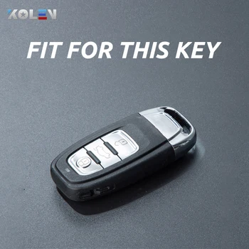 Custodia per chiave a distanza per auto in pelle TPU Shell per Audi A1 A2 A3 A4 A5 A6 A7 A8 Q3 Q5 Q7 Quattro accessori senza chiave Car Styling - Custodia per chiave a distanza per auto in pelle TPU Shell per Audi A1 A2