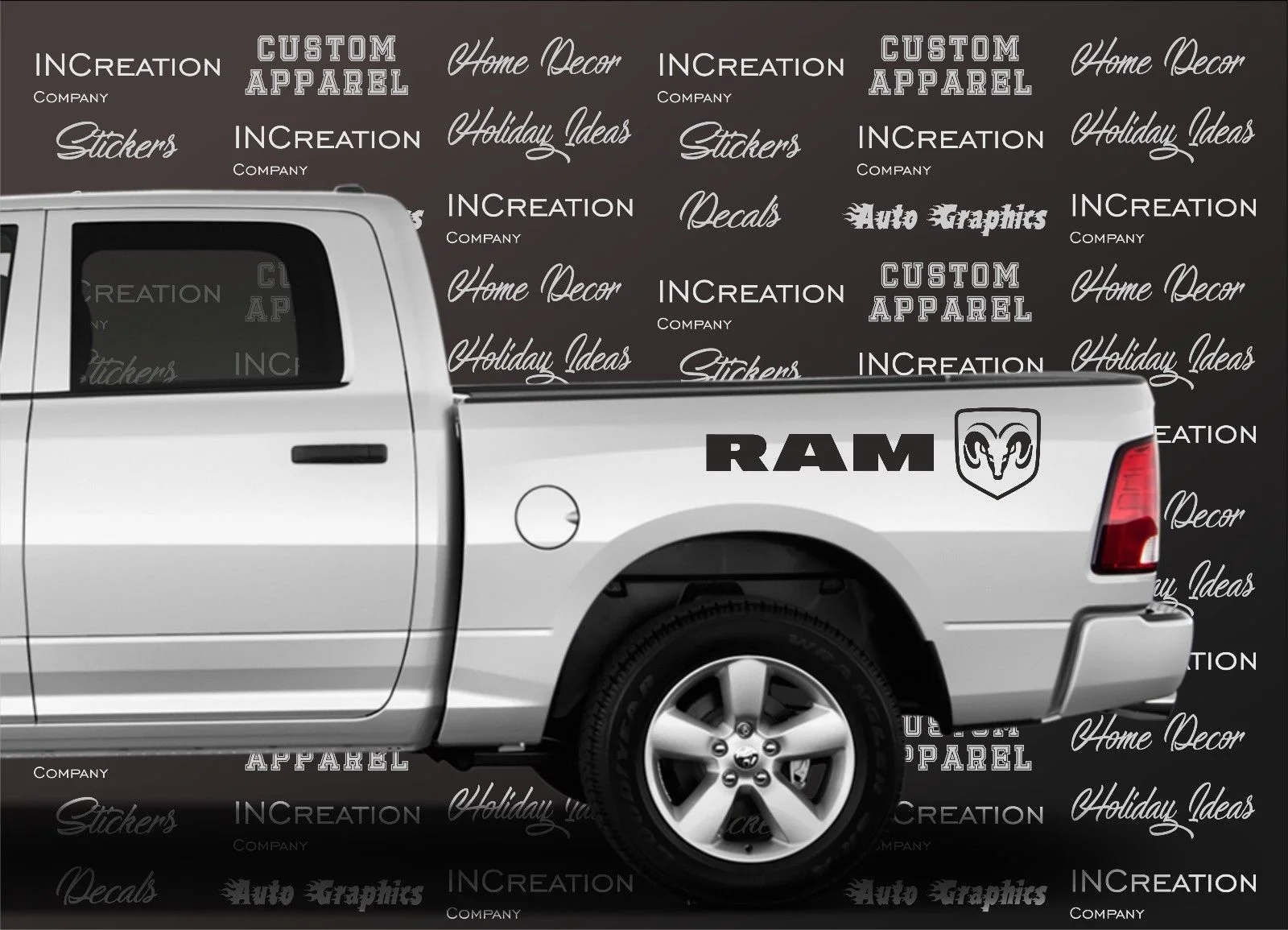 Для (2 шт.) Hemi Dodge Ram x2 виниловые наклейки логотип задней боковой кровати Mopar 5 7 литр
