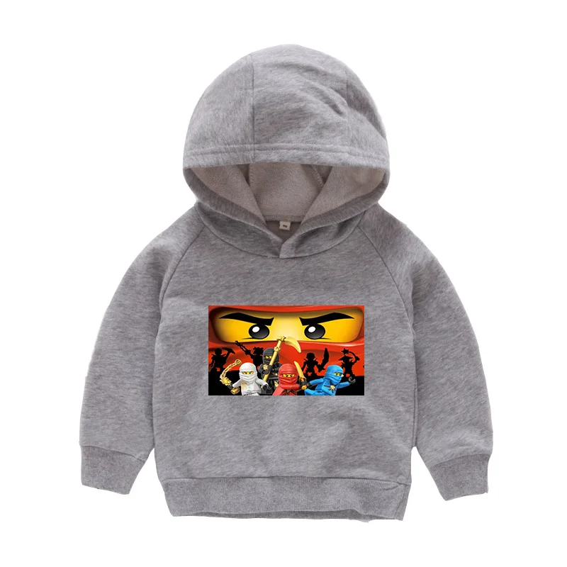 Ninjago/футболка с капюшоном для мальчиков от 2 до 10 лет Детский костюм кино «ниндзя» хлопковая одежда детский синий свитер верхняя одежда, базовое пальто для девочек