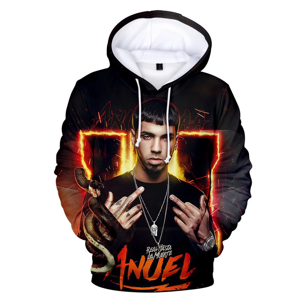 Anuel AA толстовки 3D толстовки Горячая Распродажа Harajuku одежда с длинным рукавом Anuel AA толстовки размера плюс для мужчин Уличная одежда