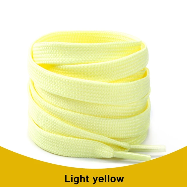 1Pair Sneakers Shoelaces Shoes Accessories Laces for Shoes Unisex Flat Shoe Laces Shoe Strings Shoelaces  Af1 Light yellow
