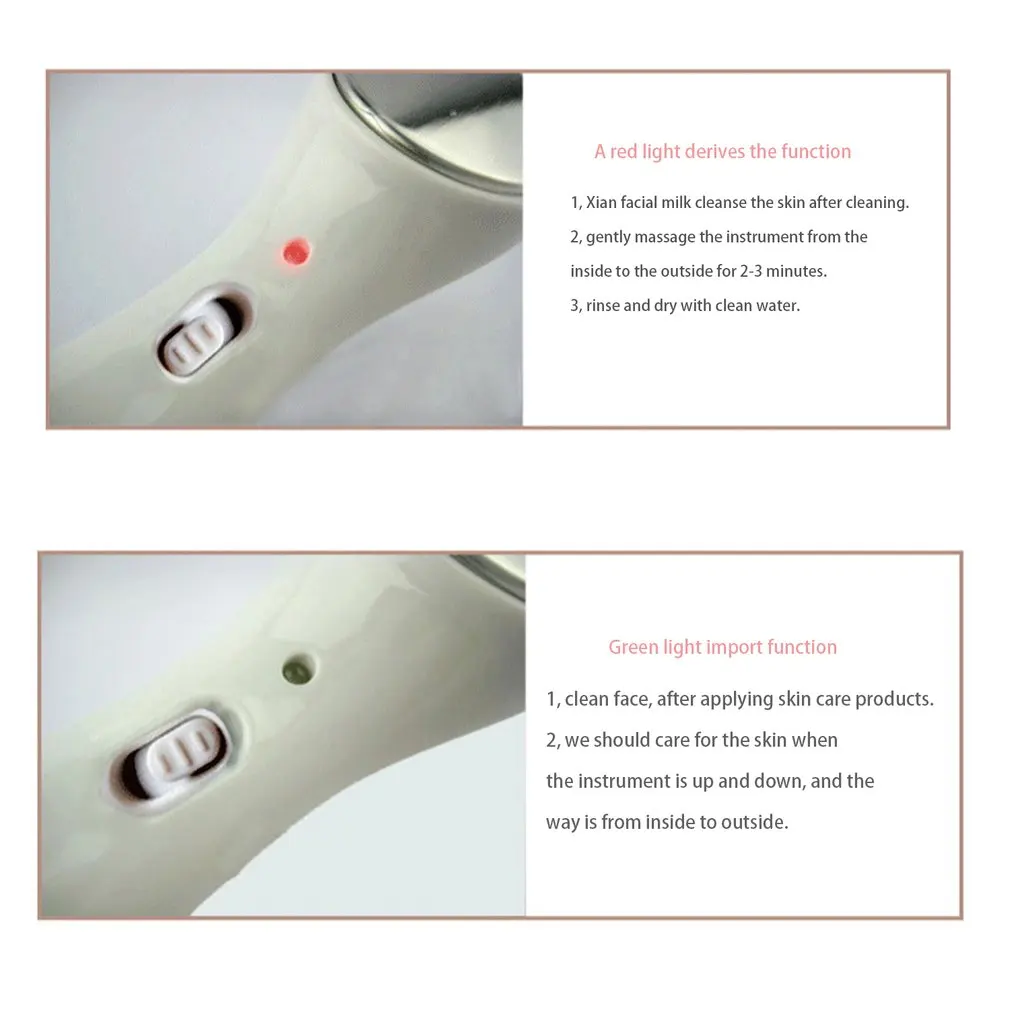 Portable Mini Vibration Iontophoresis Instrument Handheld Face care tool Skin Firming Care Facial Beauty Instrument new 5