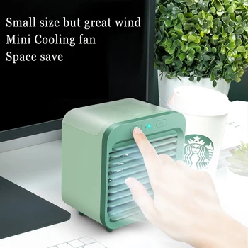 

Portable Air Conditioner Mini Air Cooler USB Cooler Fan Air Cooling Fan Rechargeable Desktop Cooling Fan for Home Office