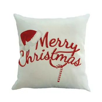 

Let It Snow Xmas Style Cushion Cover Merry Christmas! Santa Claus Socks Balloon Home Decorative Pillows Cover Nordic