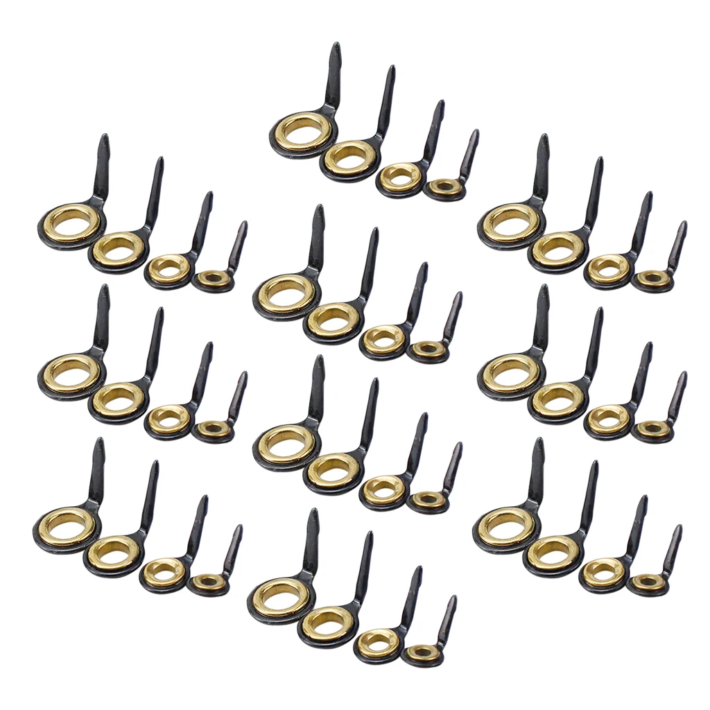 40 Piece Single Leg Fishing Rod Ring Eye Guide Rings Set Rod Repair Building Tools Fishing Accessories