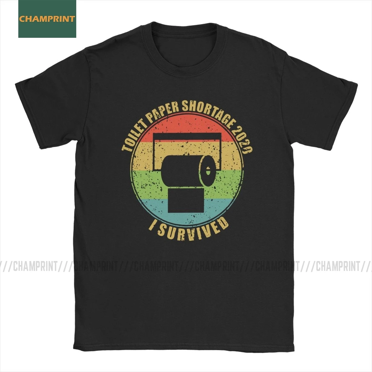 

Toilet Paper Shortage 2020 I Survived T-Shirt Men Wash Hands Tee Short Sleeve T Shirt