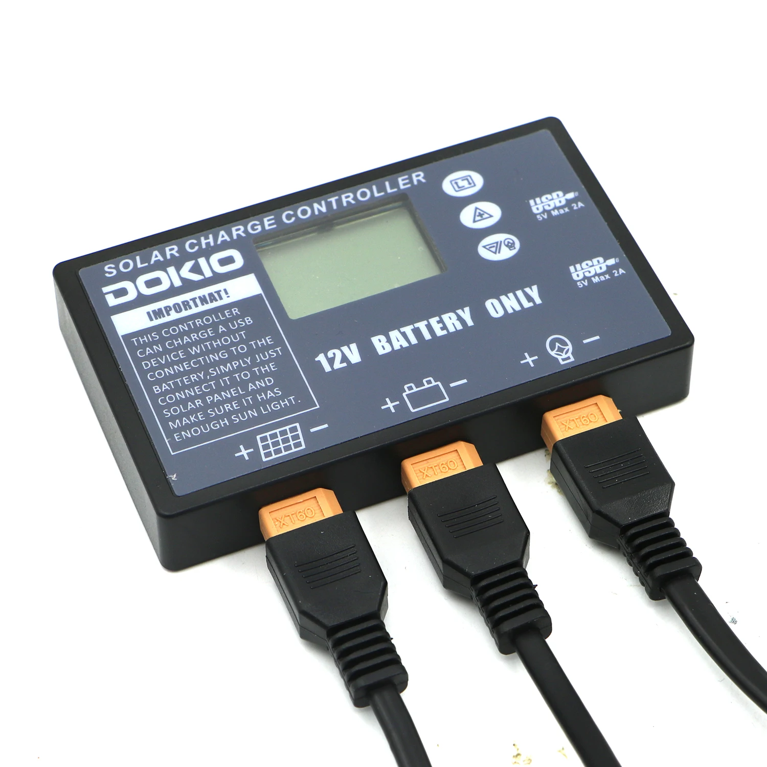 Flexible folding solar panel Dedicated Solar controller for 12V battery USB solar controller 10A/20A DOKIO solar battery charge controller