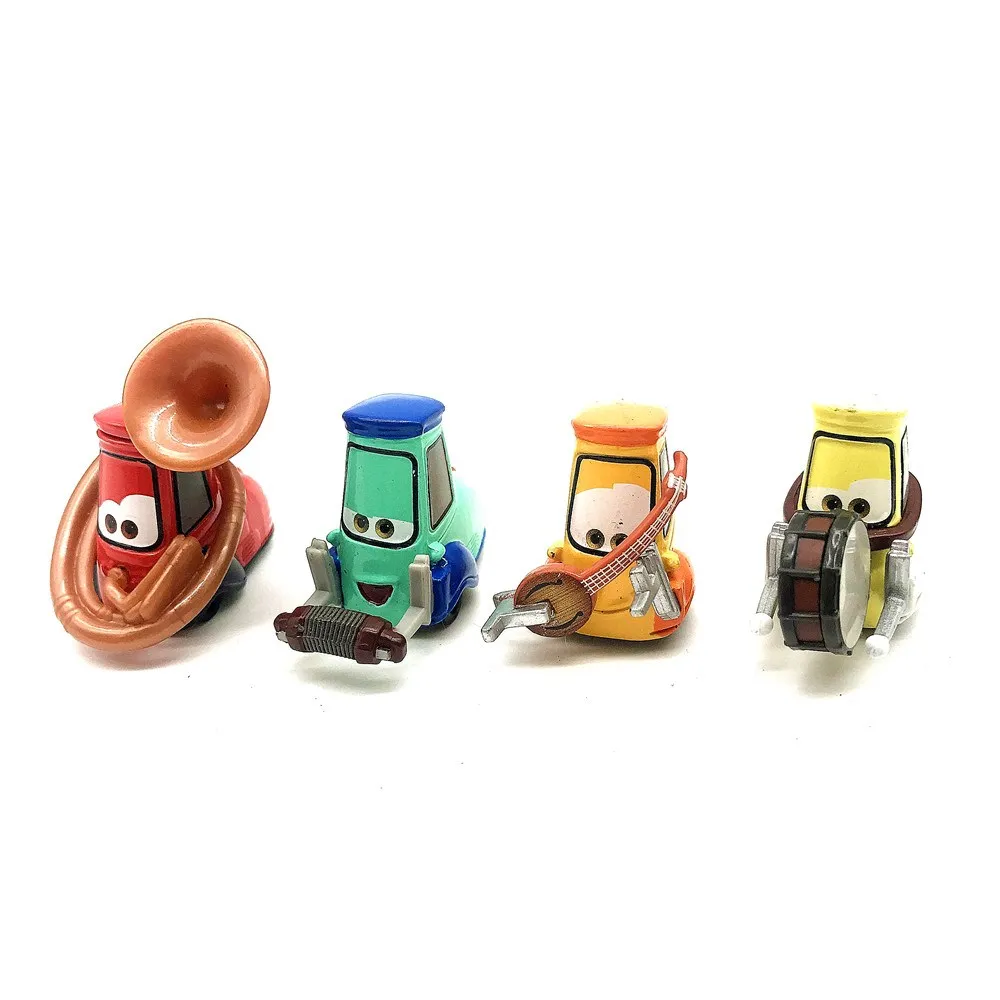 4 шт./компл. disney «Тачки» дядя Topolino для Band 1:55 литья под давлением металлический сплав игрушечный автомобиль модель день рождения детей, мальчика, подарок на Рождество