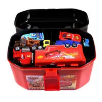 Caja de almacenamiento portátil de Disney Pixar Cars 2 3 Lightning Mcqueen, juguetes de coche de doble capa, regalo de Navidad y Año Nuevo para niños