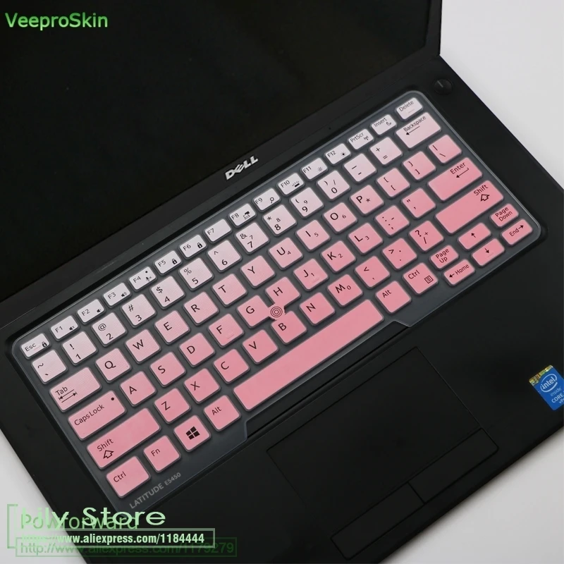 fadepink Для DELL laitiude E7450 E5450 E5470 E5470 E7350 E3440 E3350 14-7480 14 дюймов Клавиатура для ноутбука чехол защитный чехол - Цвет: fadepink