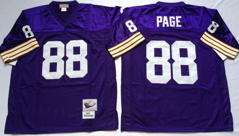 Черный Stitiched, Minnesota s, Paul Krause, Fran Tarkenton, Alan Page, Throwback Jersey - Цвет: Черный