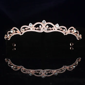 Tiara di Lusso da Sposa, Diadema Principessa con Cristalli, Accessori per Capelli da Sposa per Donne, Cerimonie e Matrimoni