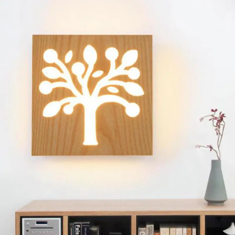 

Loft Wall Lights For Home Wooden Luminarias De Interior Bedroom Lamp Appliques Luminaires Murales Led Sconce Indoor