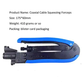 

Coax Compression Crimping Tool RG59 RG6 RG11 Cable F Type Connectors Durable Crimper Tools Anti-slip