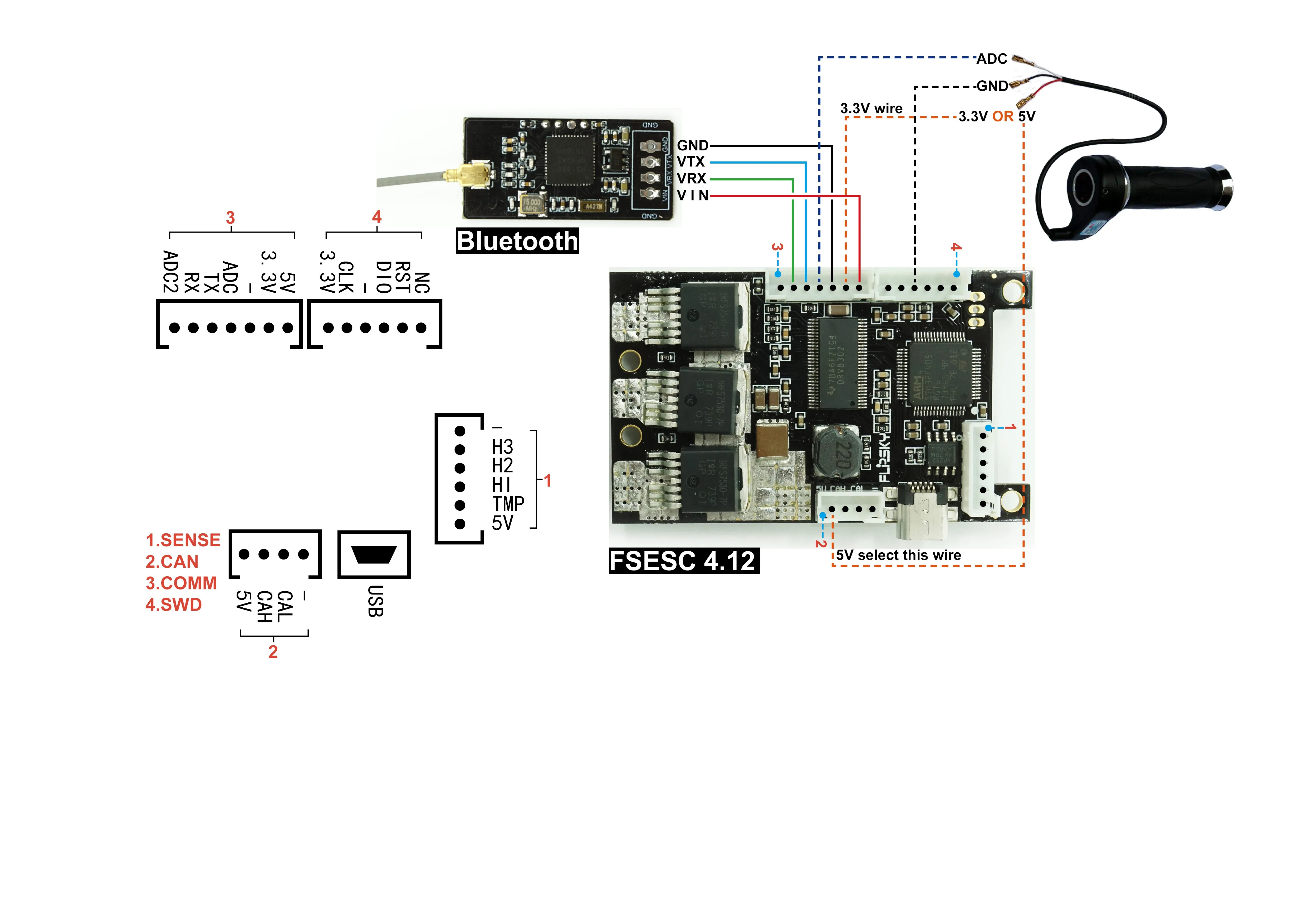 Скейтборд esc 50A vesc 4,20+ bluetooth модуль скейт eletrico 3-13s последняя прошивка электрический регулятор скорости для скейтборда