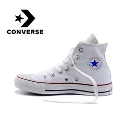 Converse Оригинальные кроссовки Классический унисекс холст обувь для скейтбординга с высоким берцем анти скользкие легкий вес на шнуровке